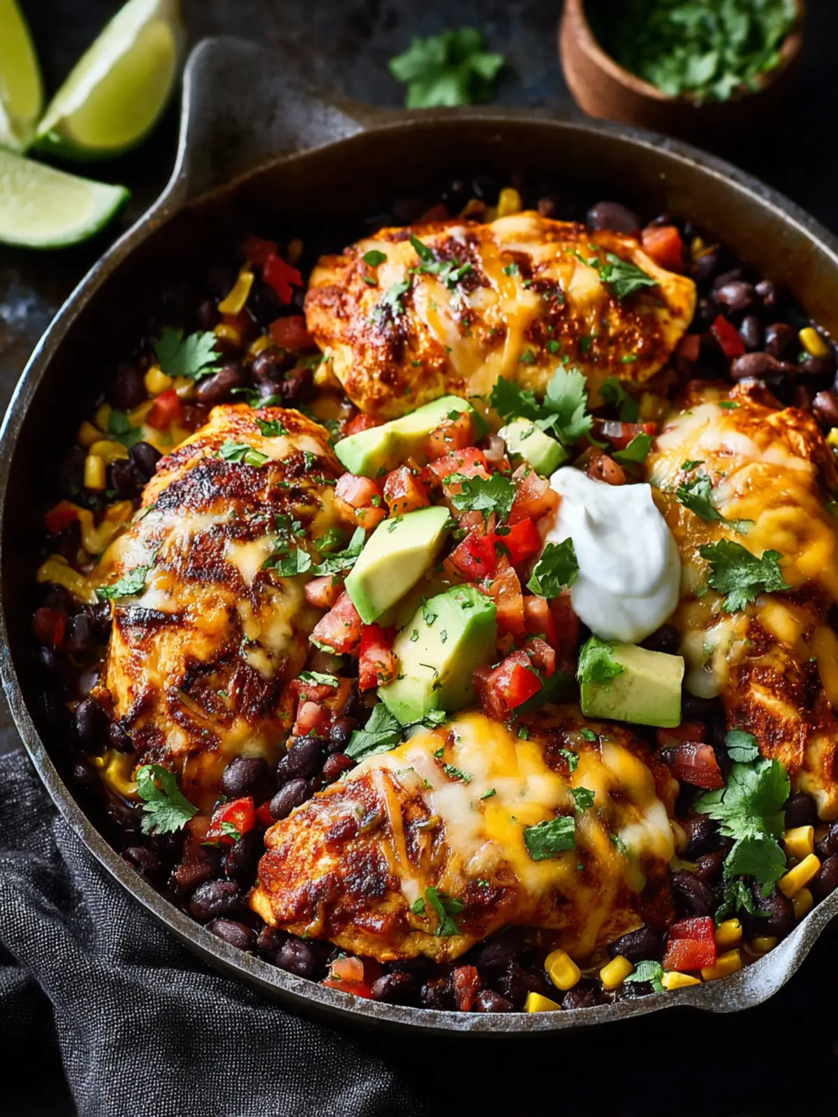 Skillet Enchilada Chicken with Black Beans: Easy One-Pan Delight 5 Skillet Enchilada Chicken with Black Beans First Image