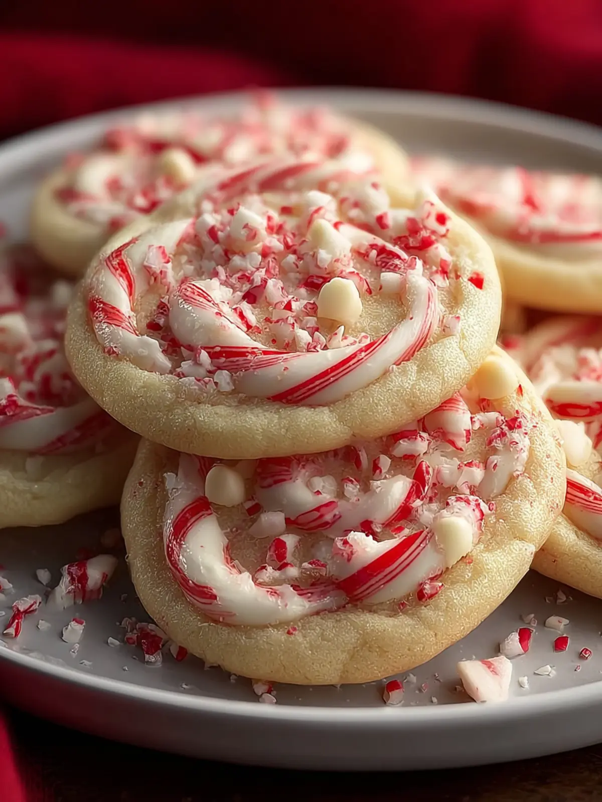 White Chocolate Candy Cane Cookies First Image