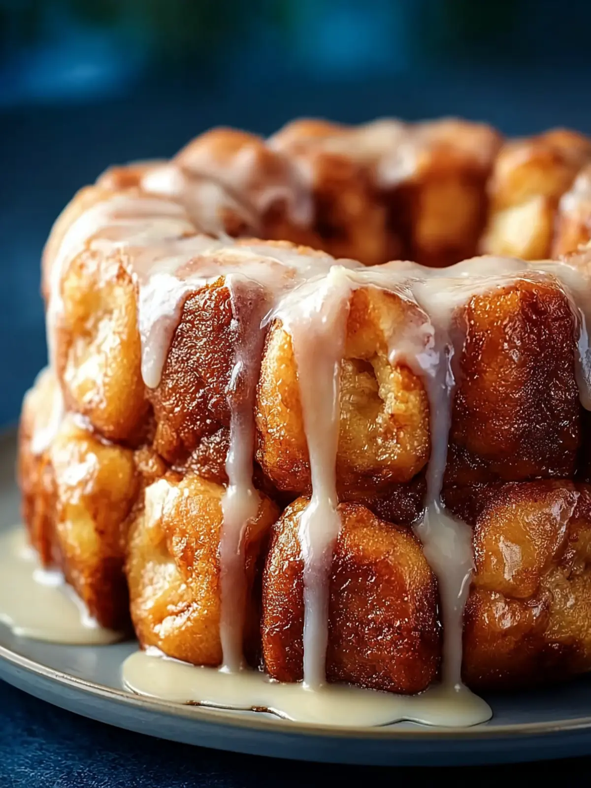 Easy Homemade Monkey Bread With Vanilla Glaze First Image