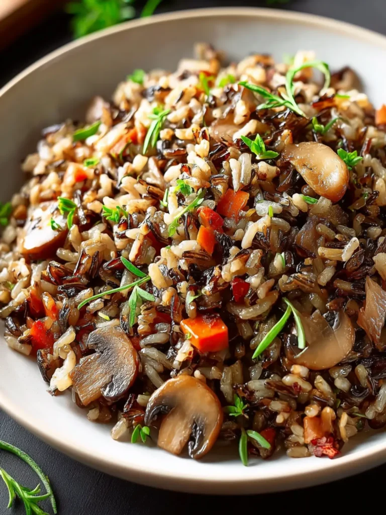 Savory Wild Rice and Mushroom Pilaf Recipe First Image