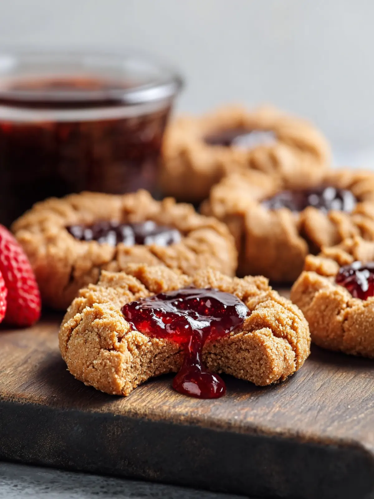 Almond Butter Thumbprint Cookies First Image