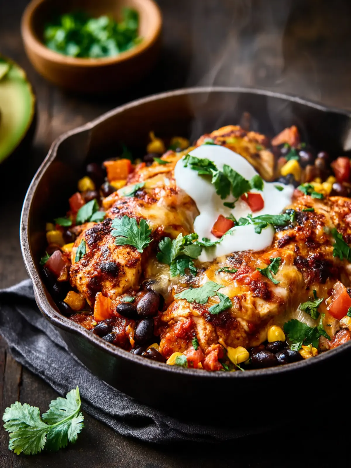Skillet Enchilada Chicken with Black Beans: Easy One-Pan Delight 7