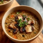 Mushroom Quinoa Soup Recipe First Image