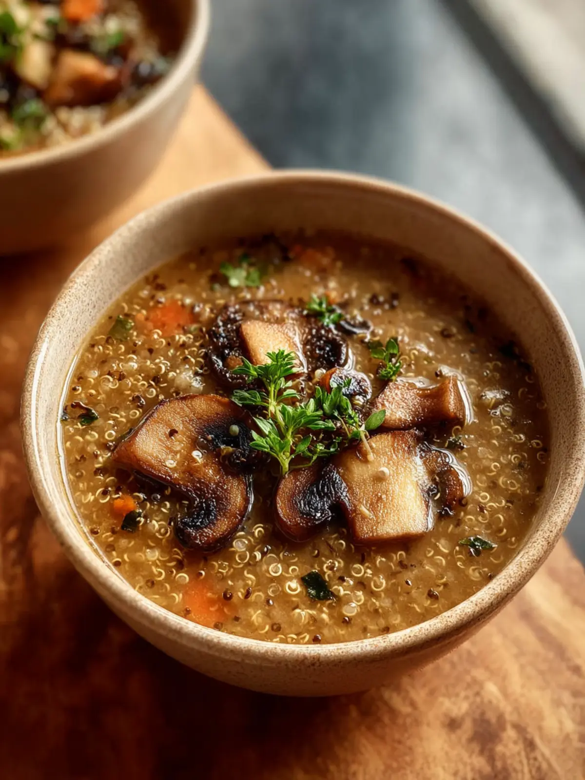 Mushroom Quinoa Soup Recipe First Image