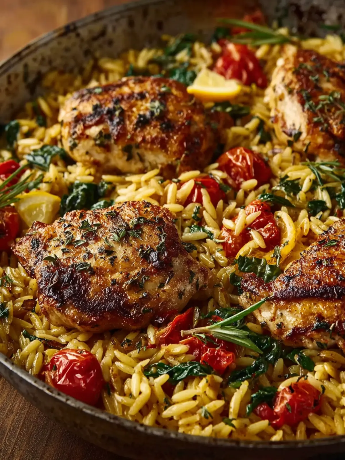 One-Pan Chicken Orzo Dinner First Image
