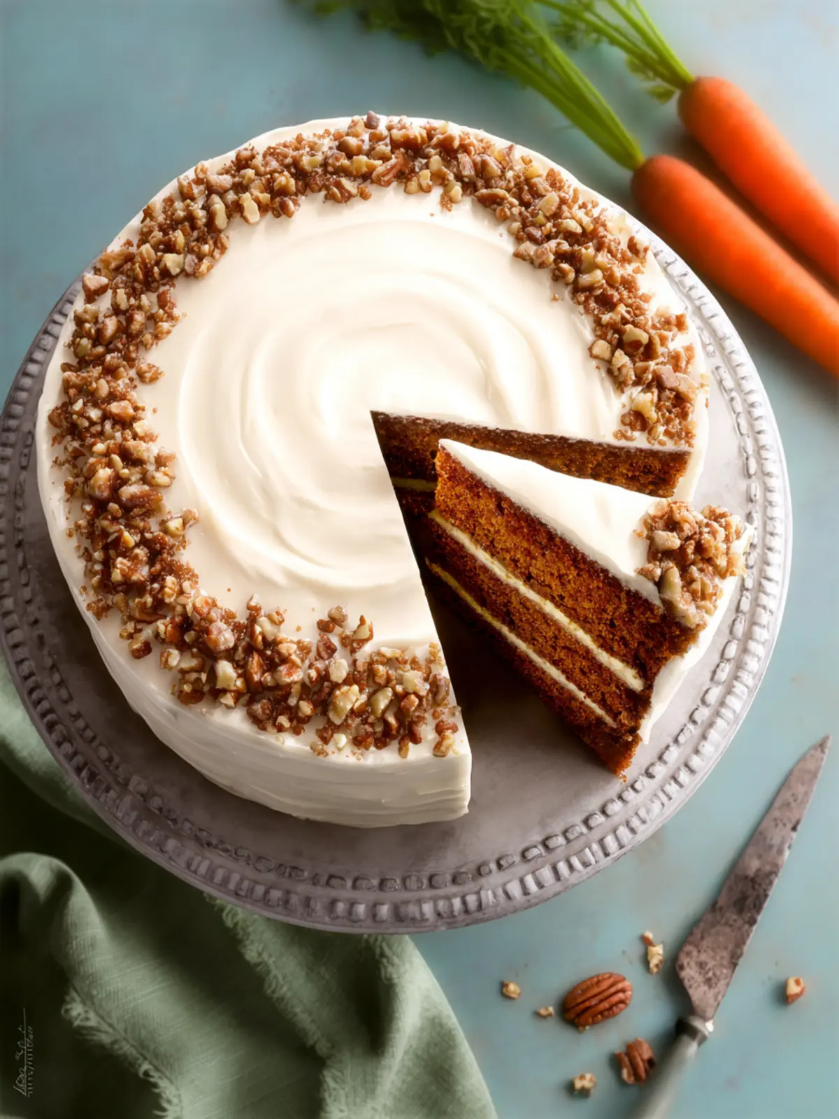 Carrot Cake with Cream Cheese Frosting: Irresistibly Moist Delight 5 Carrot Cake with Cream Cheese Frosting First Image