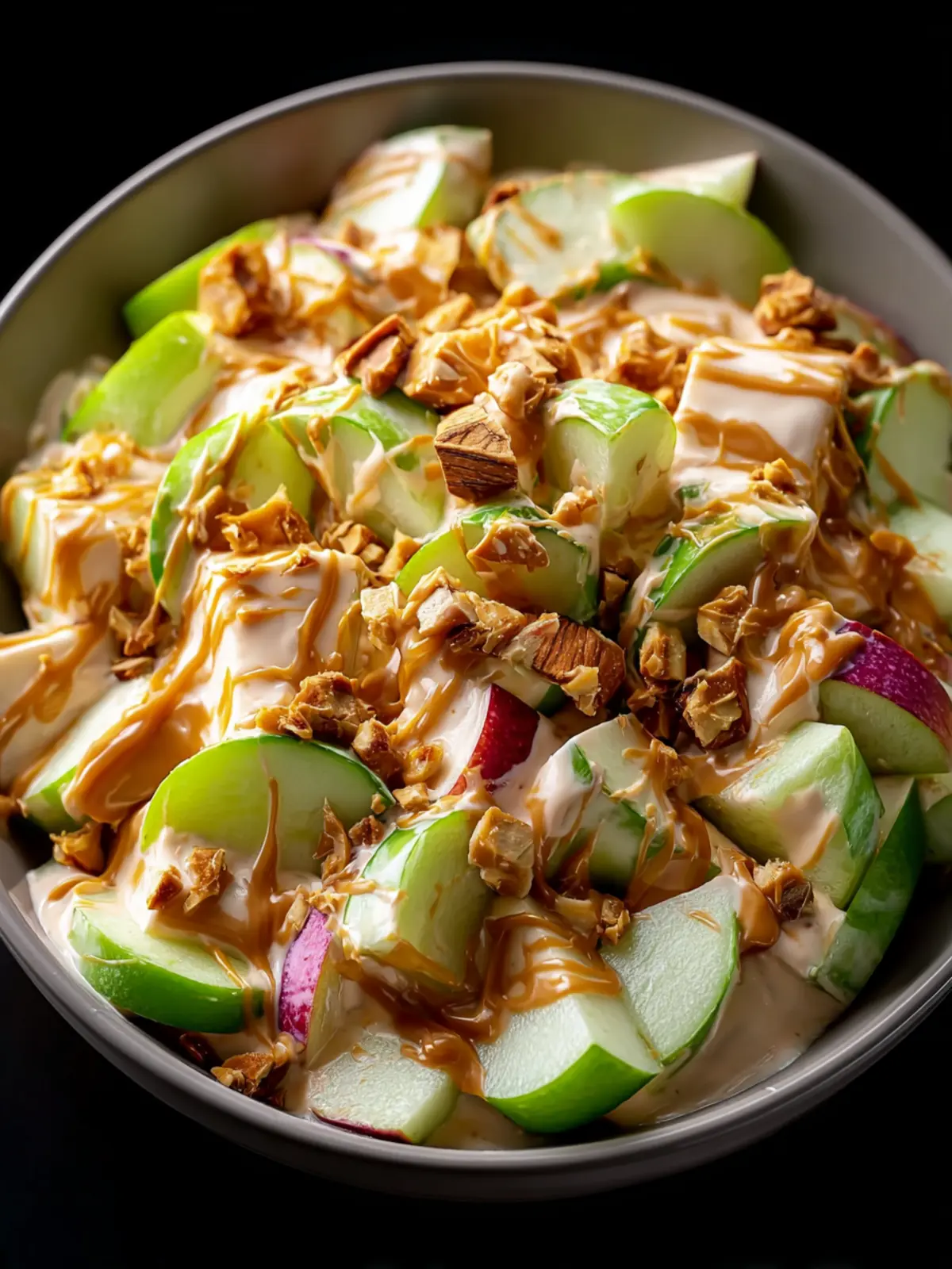 Creamy Caramel Apple Snickers Salad: Indulgent Fall Delight 5 Creamy Caramel Apple Snickers Salad First Image