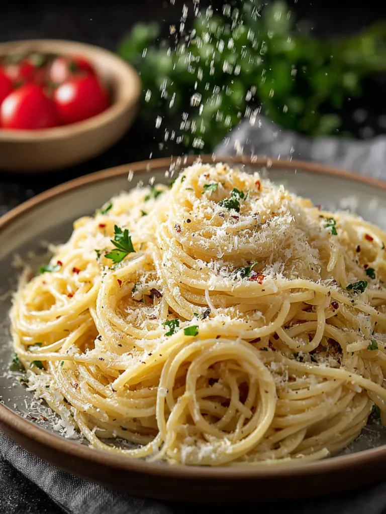 Irresistible Creamy Garlic Parmesan Spaghetti Recipe First Image