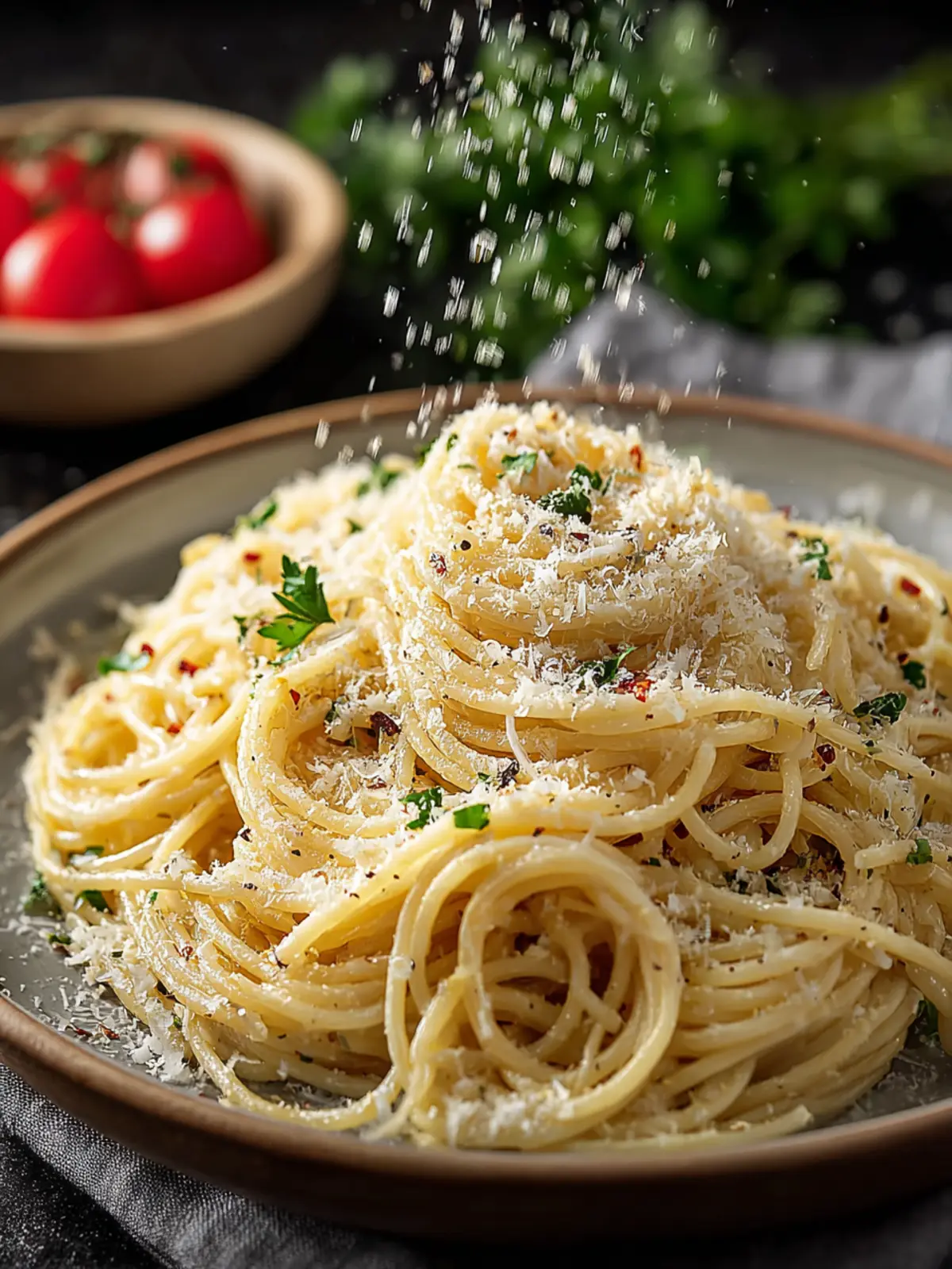 Irresistible Creamy Garlic Parmesan Spaghetti Recipe First Image