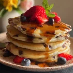 Vegan Chocolate Chip Pancakes First Image