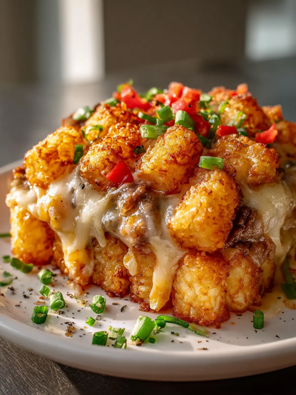 Philly Cheesesteak Tater Tot Bake First Image