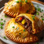 Jamaican Beef Pot Roast Hand Pies with Flaky Pastry First Image