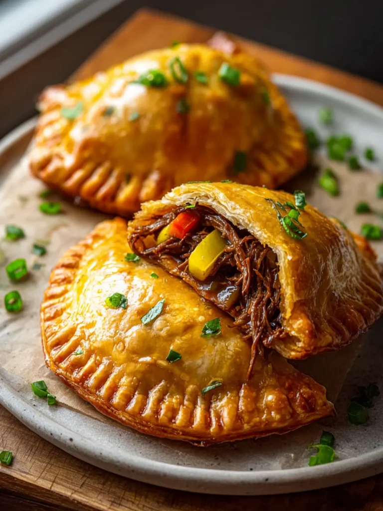 Jamaican Beef Pot Roast Hand Pies with Flaky Pastry First Image