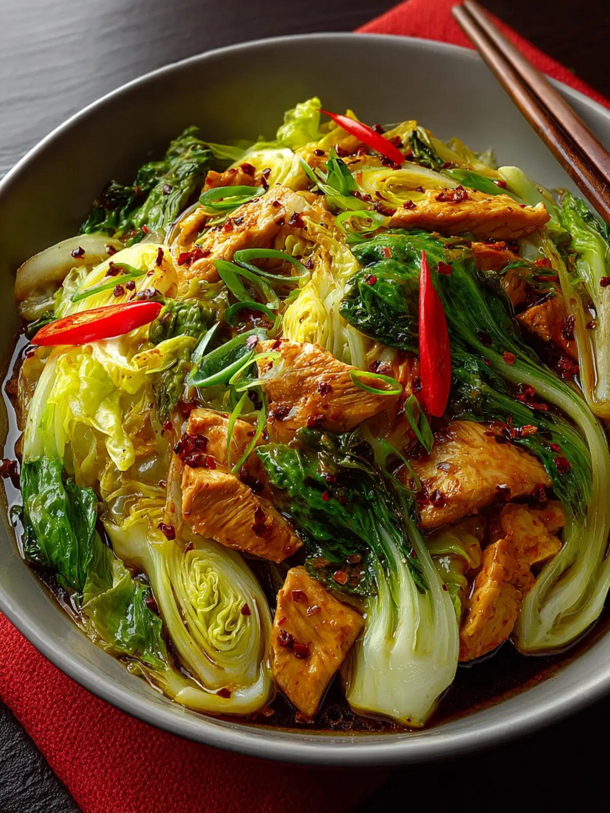 Chinese Chicken Cabbage Stir-Fry First Image
