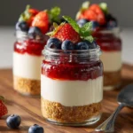 Healthier No-Bake Cheesecake in a Jar First Image