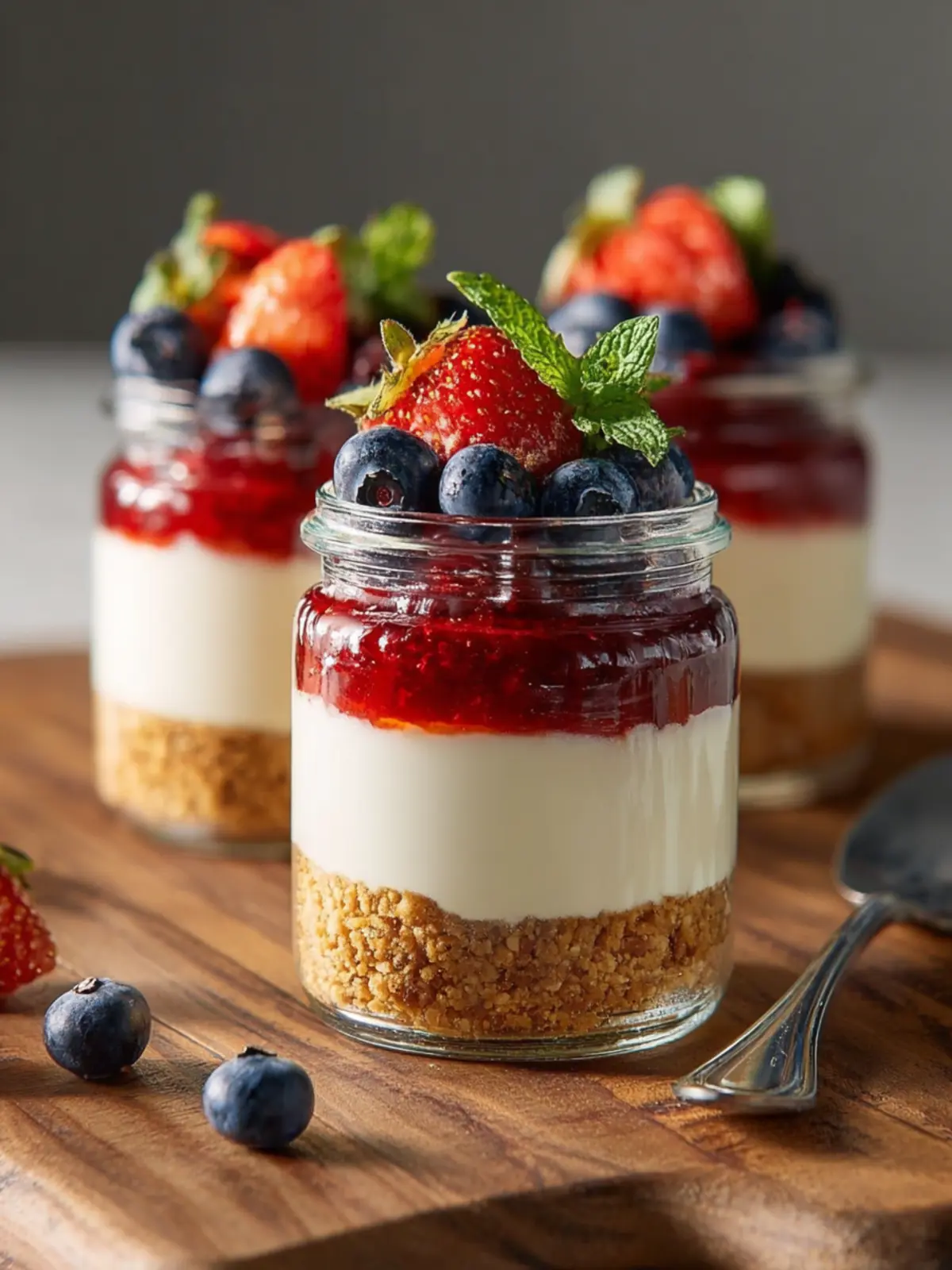 Healthier No-Bake Cheesecake in a Jar First Image