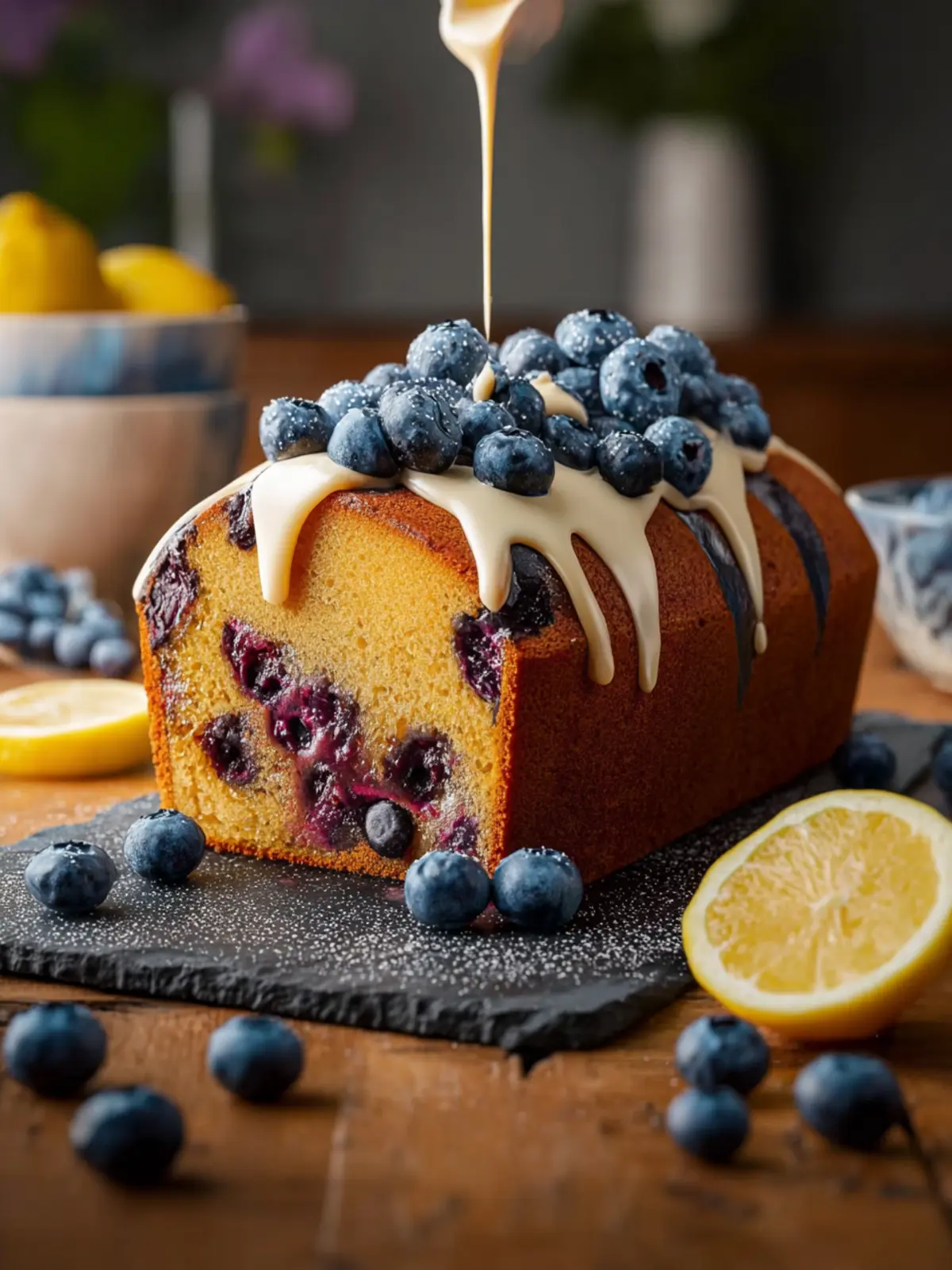 Blueberry Pound Cake Recipe First Image