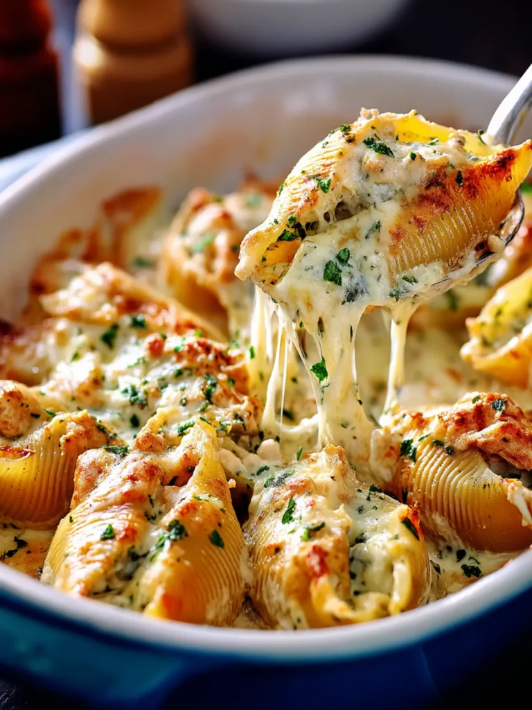 Chicken Alfredo Stuffed Shells Recipe First Image